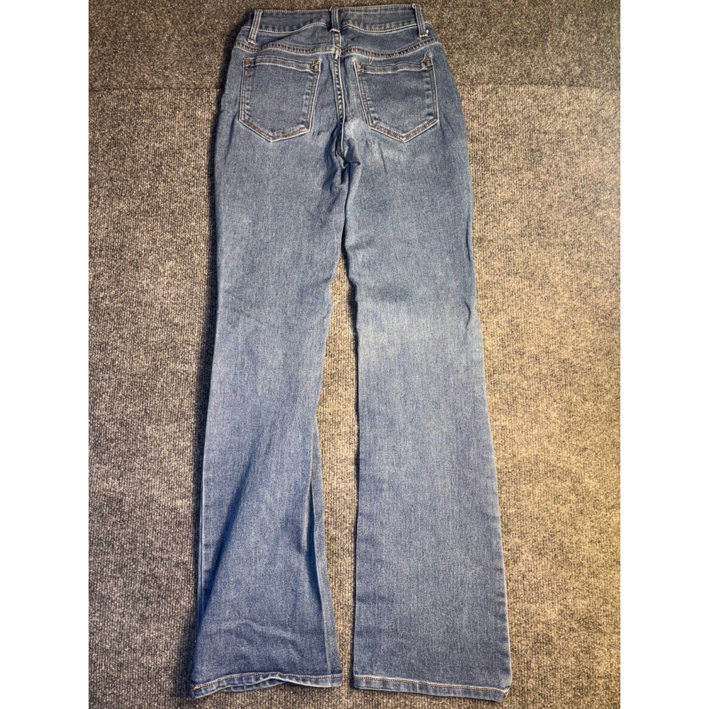 No Boundaries Bootcut Jeans Womens Size 1 Blue Denim Mid Rise Low Waist 5-Pocket